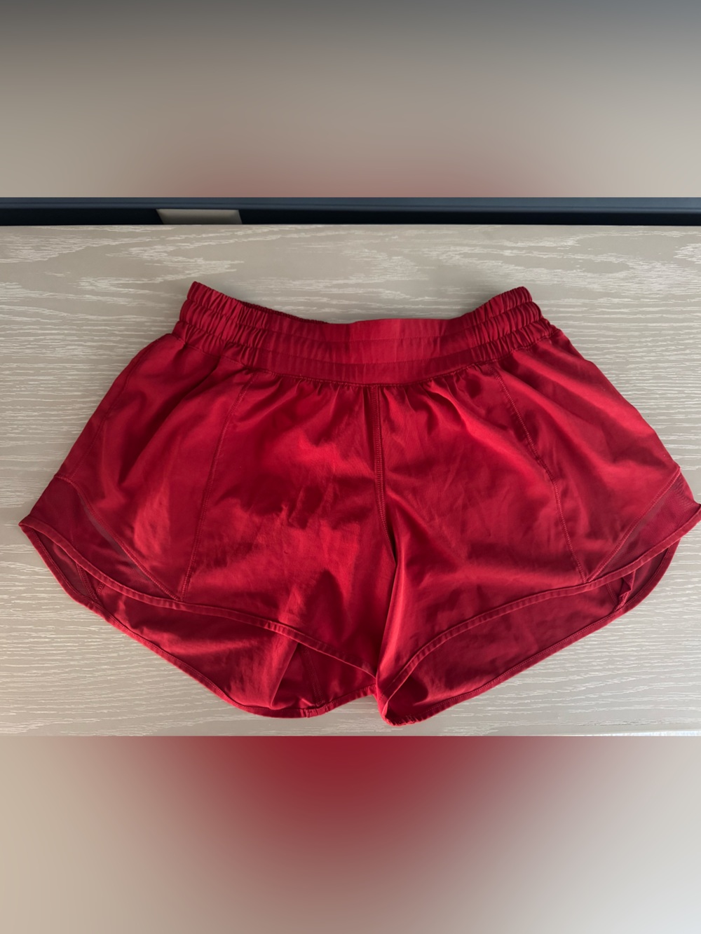 lululemon athletica Women's Red Athletic Running Shorts